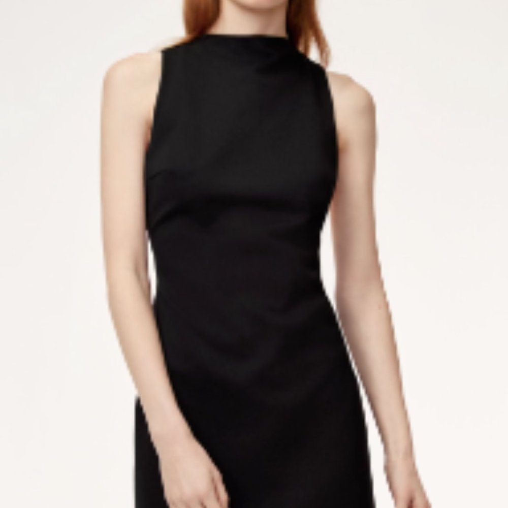Babaton Black Sleeveless High-Neck Sheath Dress